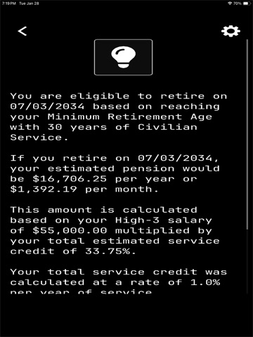 MyFedPension iPad screenshot