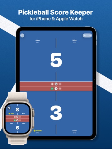 Pickleball Score Keeper App iPad screenshot