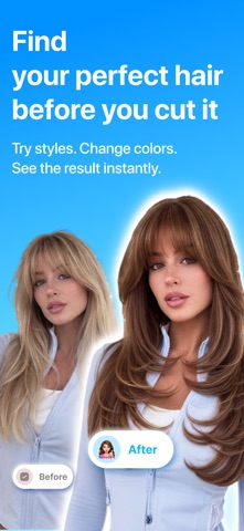 Hairstyle Try On: Hairoo iPhone screenshot