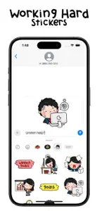 working hard stickers screenshot #1 for iPhone