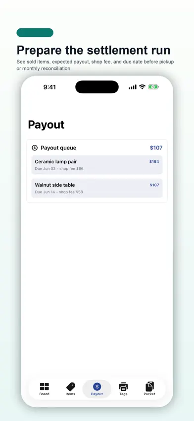 Consignment Payout Studio screenshot 3