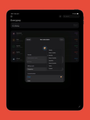 Everypay iPad screenshot