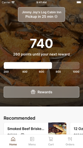 Jimmy Joy's Log Cabin Inn iPhone screenshot 1 - Food & Drink app
