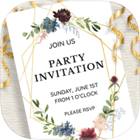 Greetings Island Invitaciones