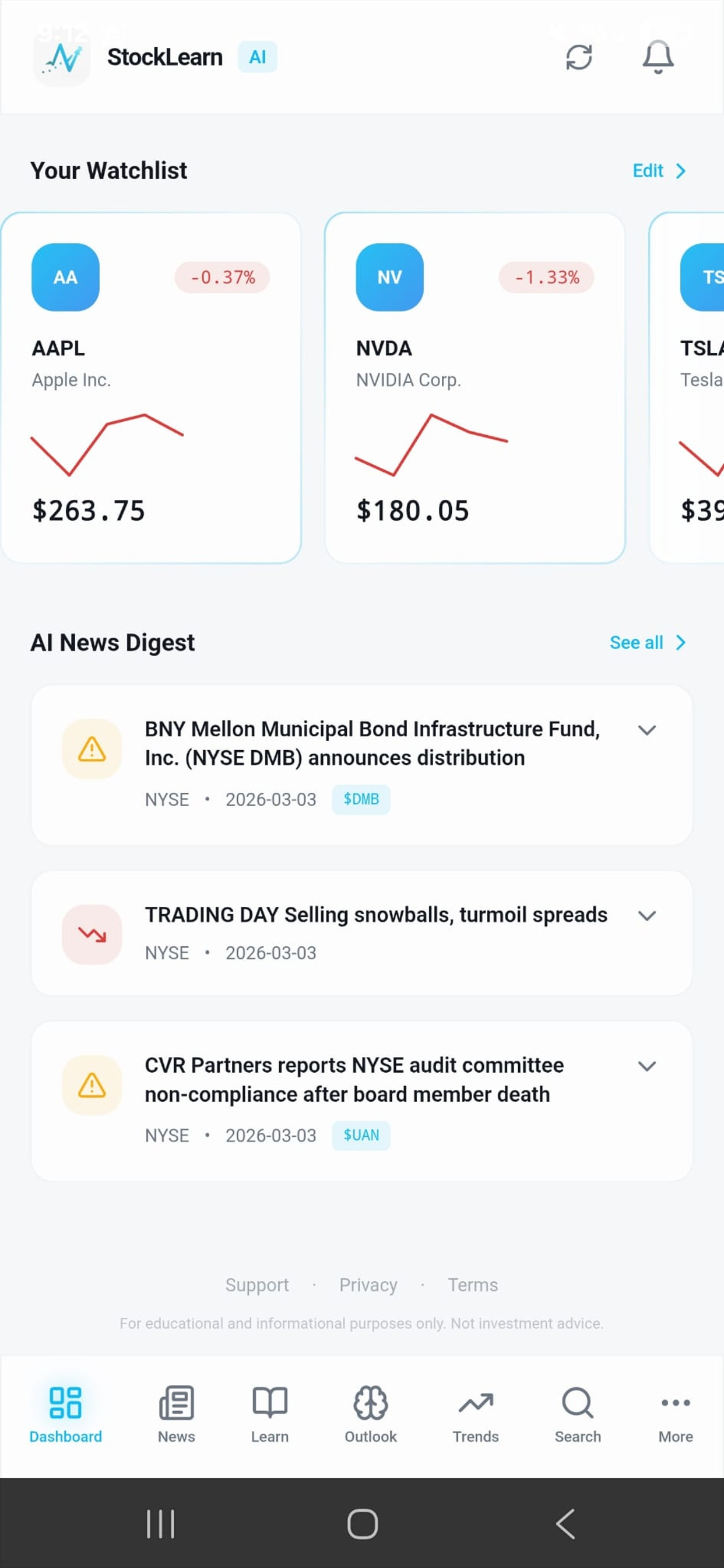 StockLearnAI screenshot 2