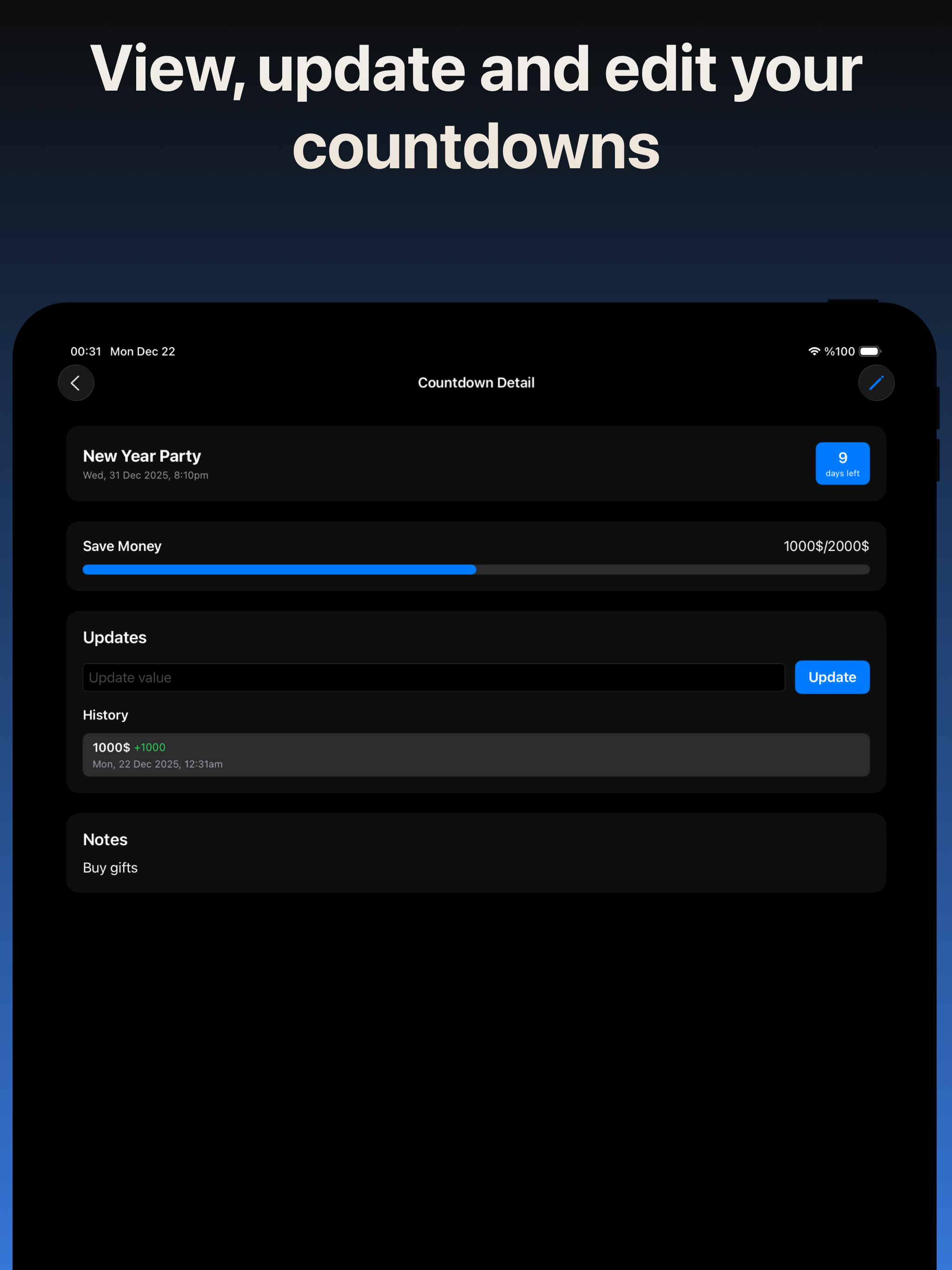 Countdown+ Reminder screenshot 9