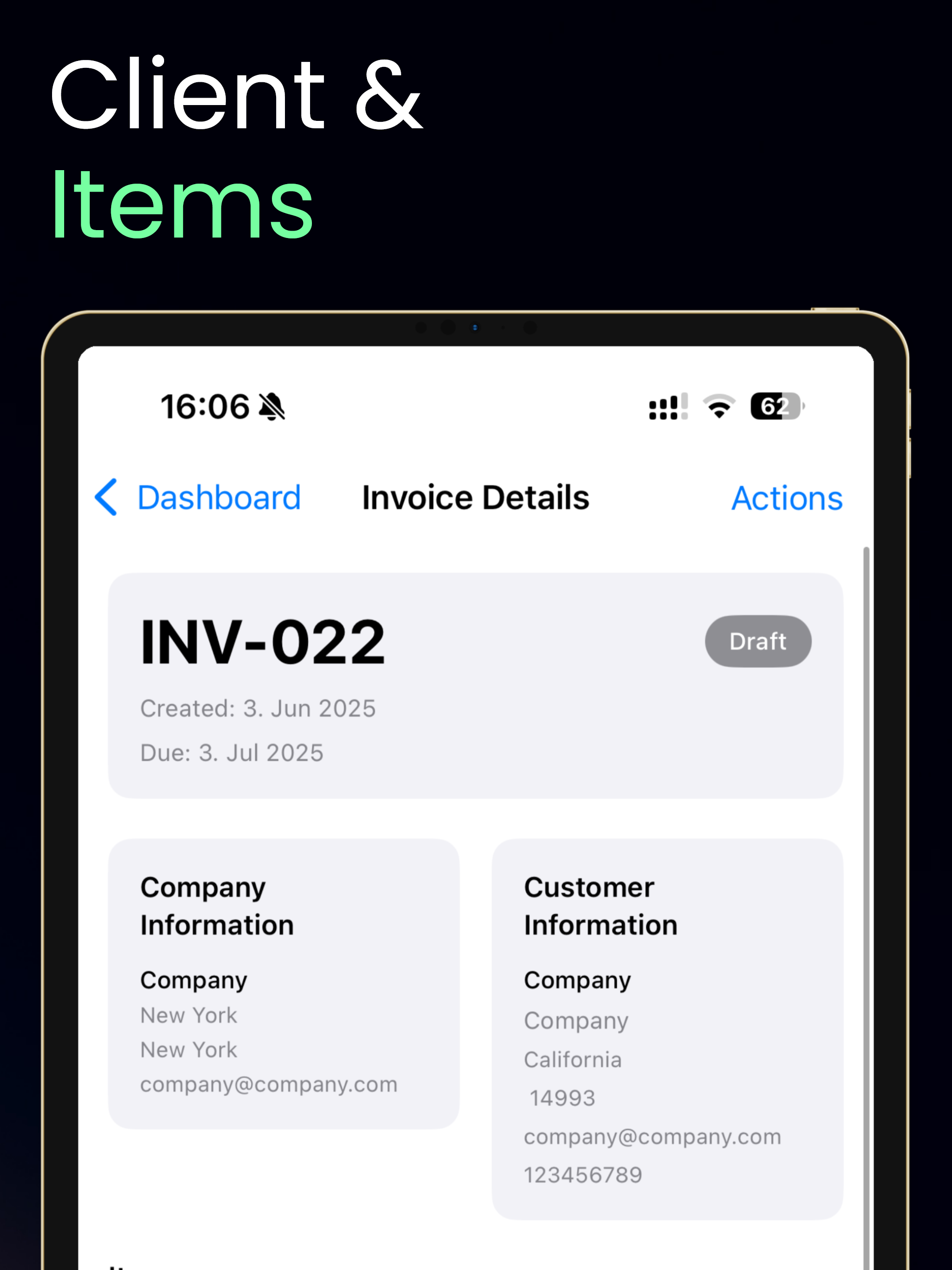 Simplio Invoice Generator