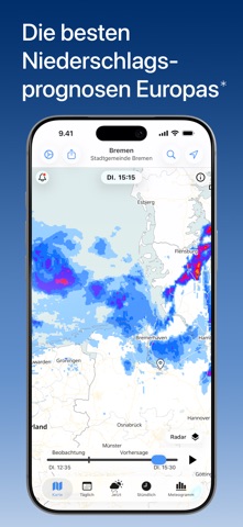 Foreca Wetter & Regenradar iPhone screenshot 1
