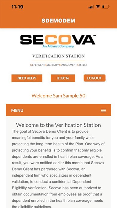 DEMS-Secova Screenshot