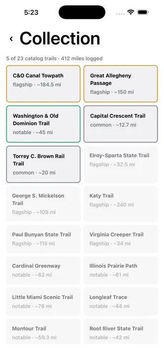Rail Trail: Hike & Bike Log screenshot 3