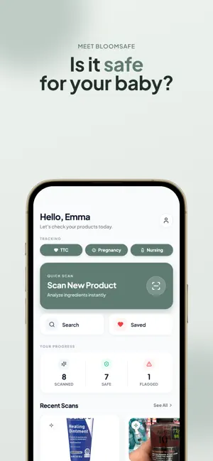 Bloomsafe App screenshot 1
