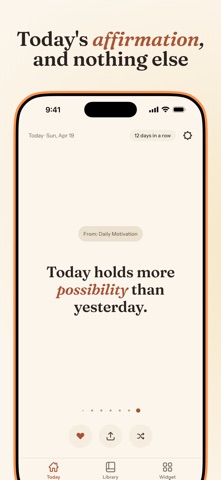 Daily Affirmations: Widget Screenshot 1 of 8