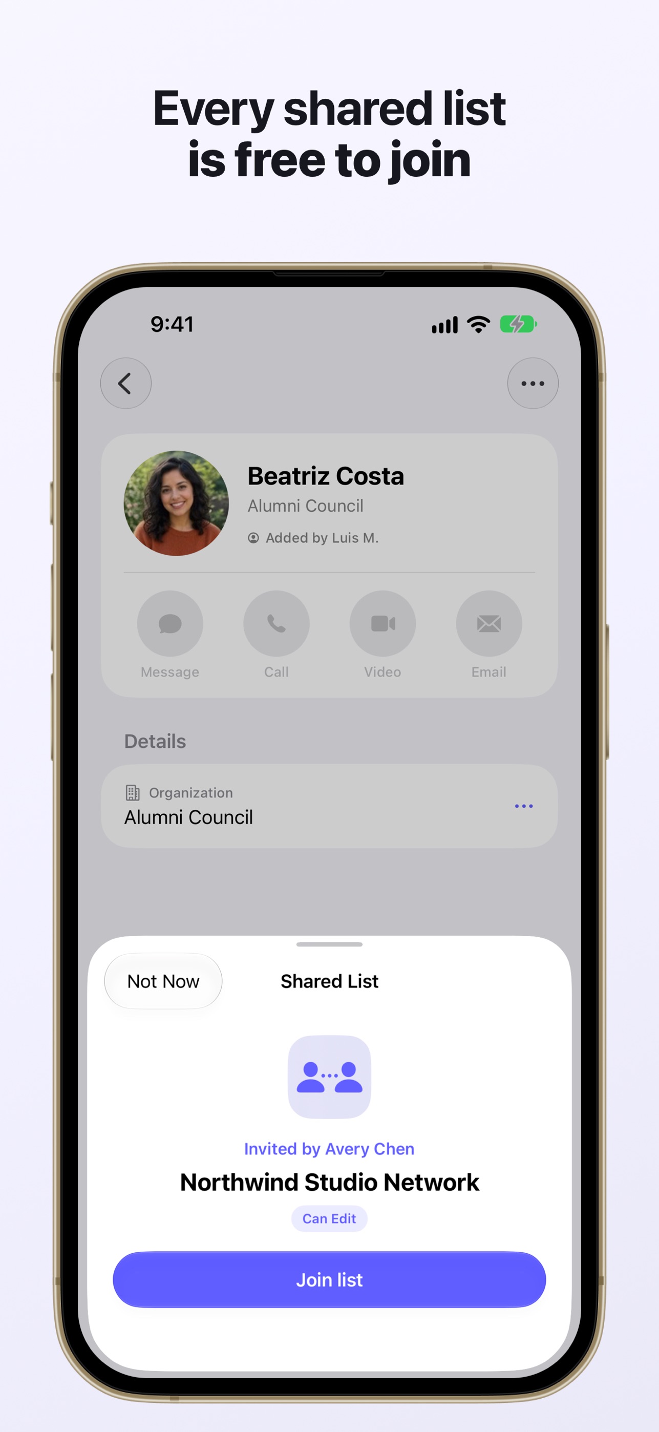 Screenshot 6 of CNTC: Shared Contact Lists