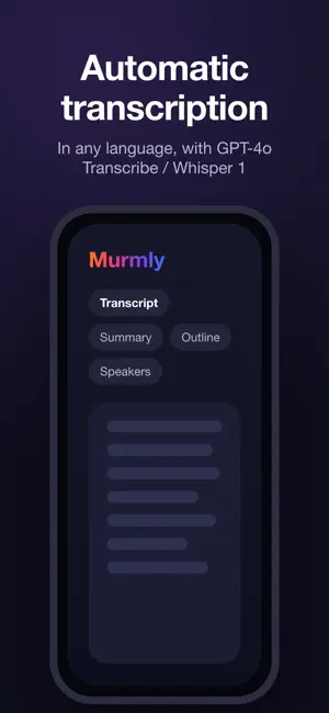Murmly - Transcribe, summarize screenshot 2