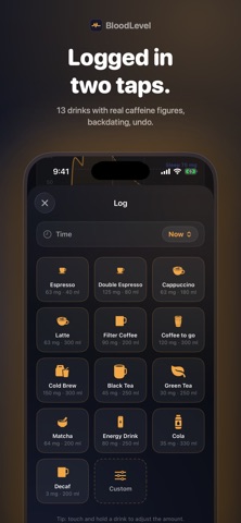 BloodLevel: Caffeine Tracker Screenshot 4 of 5