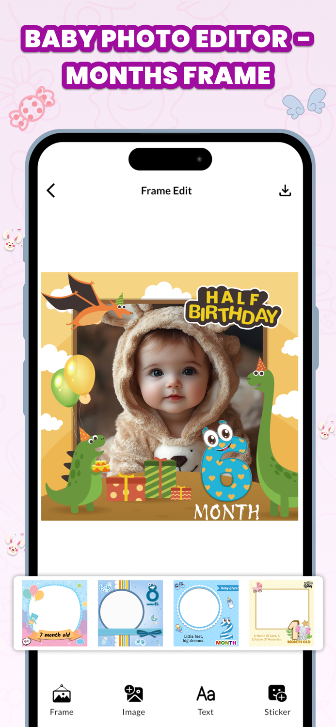 Baby Photo Editor Month Frame