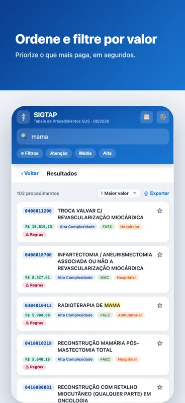 SIGTAP - Procedimentos SUS screenshot 9 of 10