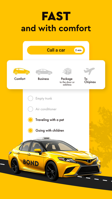 Bond: Taxi and Food Delivery screenshot 2