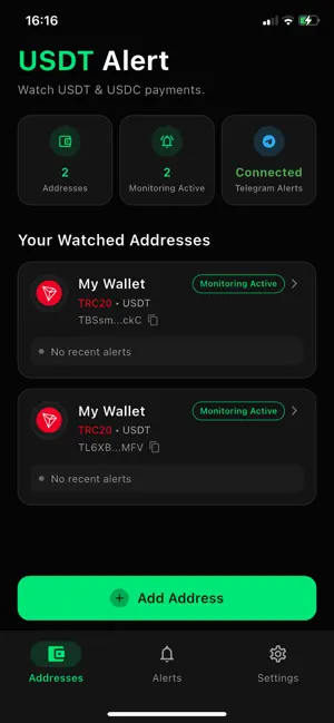 USDT Alert screenshot 1