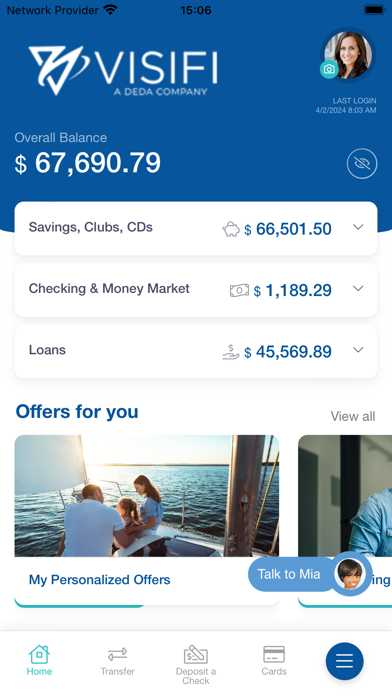 VisiFI Digital Banking Screenshot