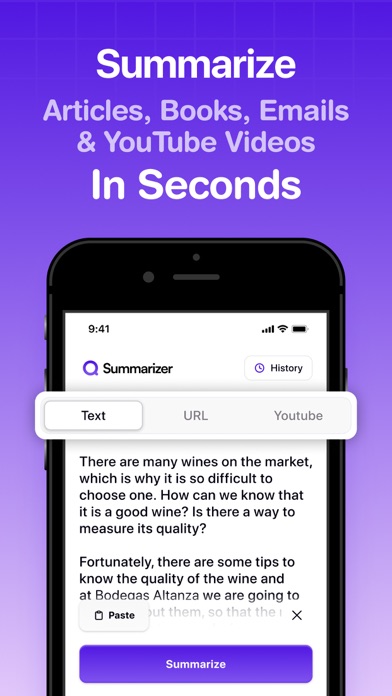 Text Summarizer: Video TLDR Screenshot