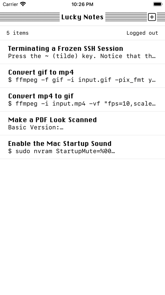 #3. Notes for Lucky (macOS) Podle: And a Dinosaur