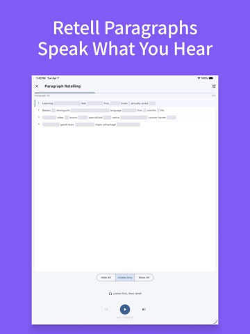 Echo Loop: English Coach iPad screenshot