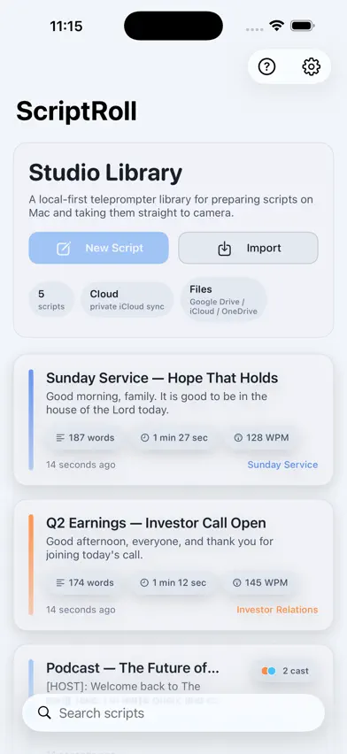 ScriptRoll screenshot 1