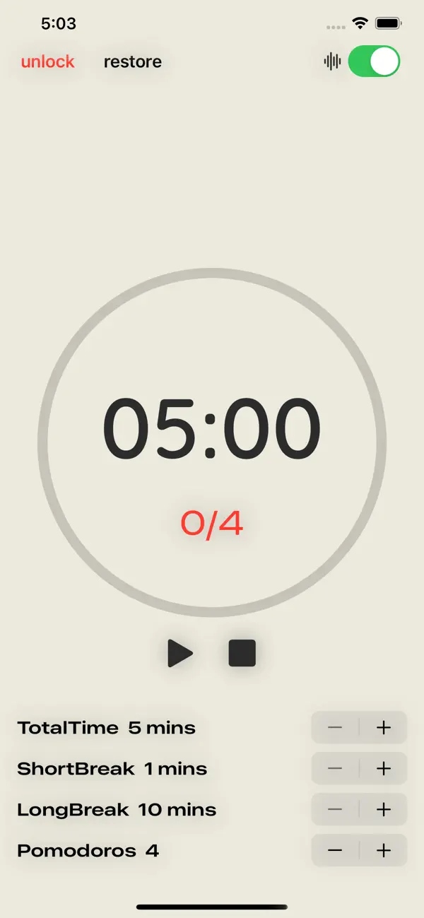 #2. Focusing - Study Timer (iOS) Ved: 业宏 庞