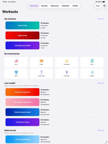 Switup - Workout & Gym Logger iPad screenshot