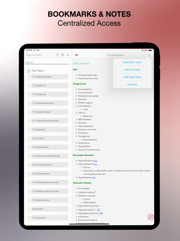 DDx in Small Animal Medicine iPad screenshot 8 - Medical app