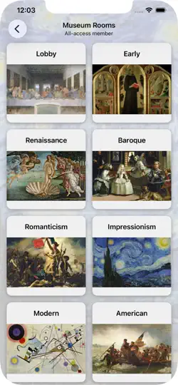 Captura de pantalla de Art Authority Museum en iPhone 5