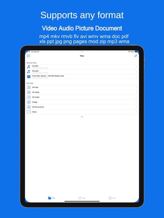 UPlayer HD - Media & Files! iPad screenshot 1 - Utilities app