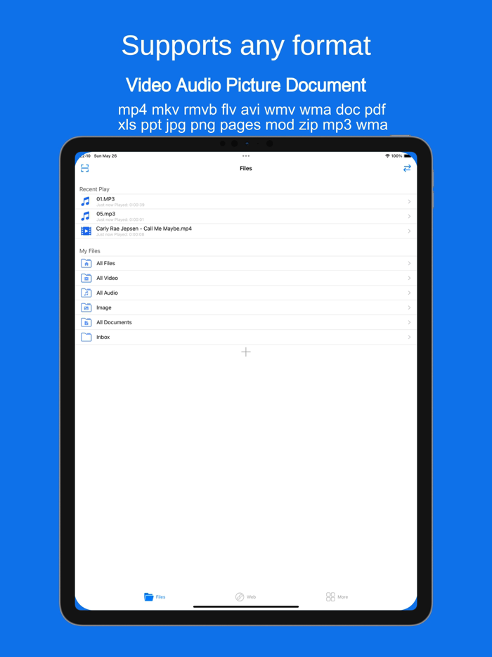 UPlayer HD - メディアとファイル