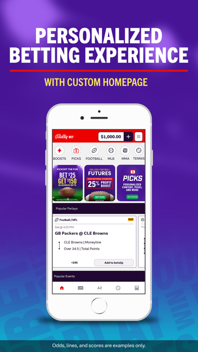 Bally Bet Sportsbook Screenshot