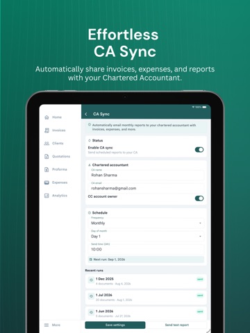 One Stop Invoice iPad screenshot