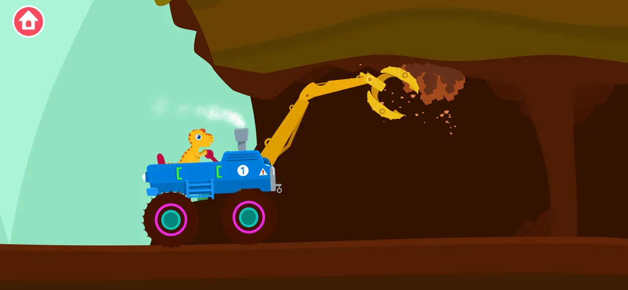 Screenshot #1 pour Jeux pelleteuse de dinosaure
