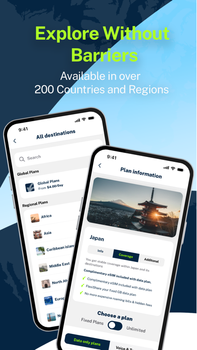 FlexiRoam eSIM & Data Plans Screenshot
