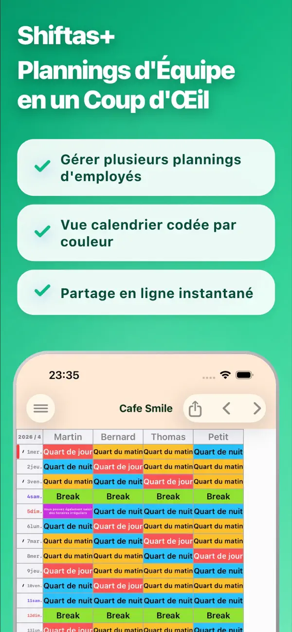 Screenshot #1 pour Shiftas+