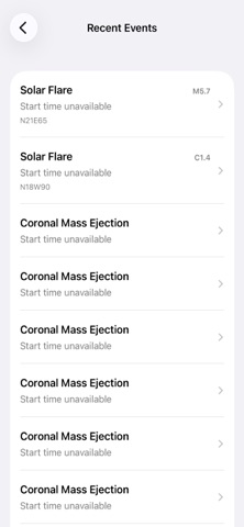 Blackout Space Weather iPhone screenshot