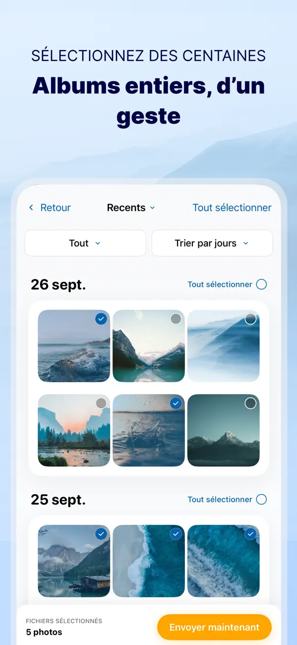 Screenshot #3 pour Photo Transfer: Envoi WiFi