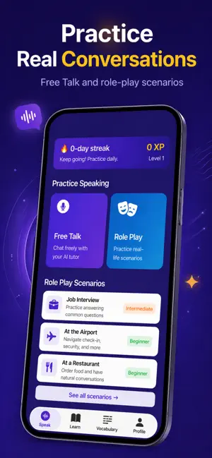 Lingua - AI Learn English iPhone screenshot 4