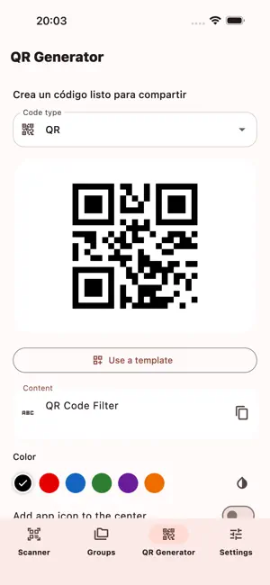 Scan Code Filter - QR Zbar screenshot 2