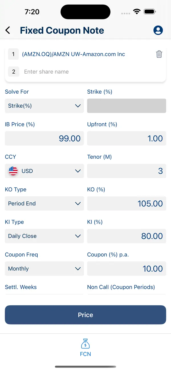 Screenshot #3 pour FinIQ EQC Pricer