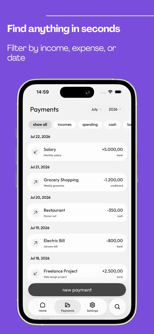 Screenshot #3 pour (Simple)Finance Budget Tracker