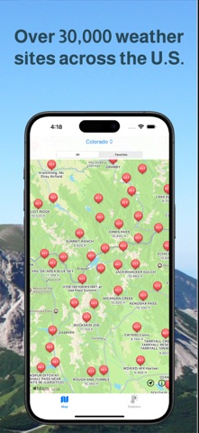 Weather Station Map iPhone screenshot