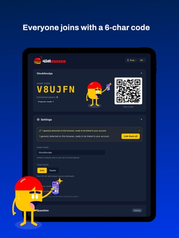HamBuzzer - Quiz, Buzz & Fun iPad screenshot