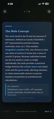 AP Chemistry Flashcards iPhone screenshot