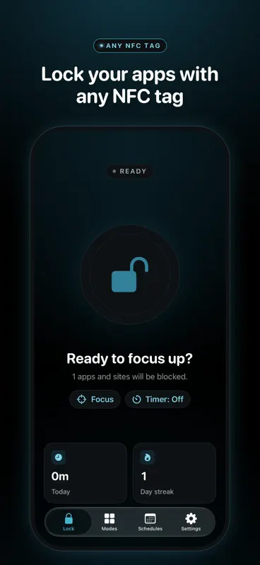Focus Up: NFC App Blocker screenshot 1 of 6