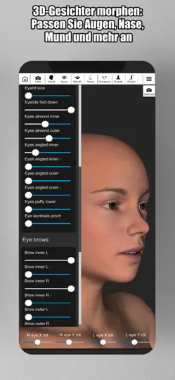 Screenshot von Face Model: 3D Kopf Referenz auf dem iPhone 4